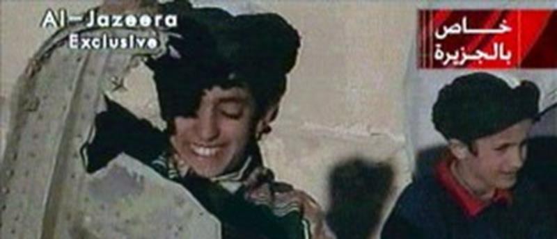 (Na fotos, Hamza Bin Laden ainda criança)