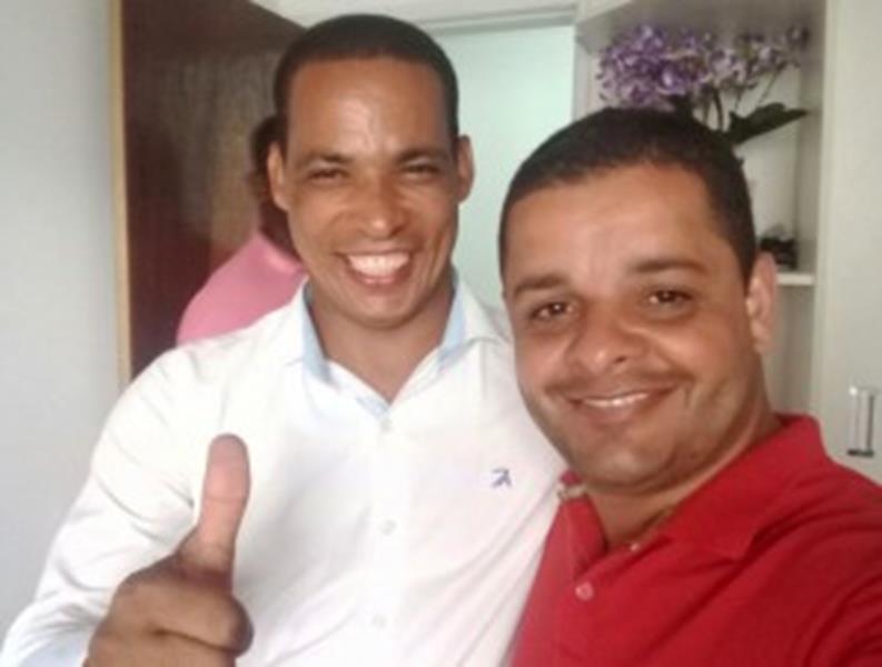 Vereador Luiz da Feira e liderança do deputado Geilson, Adriano Santos
